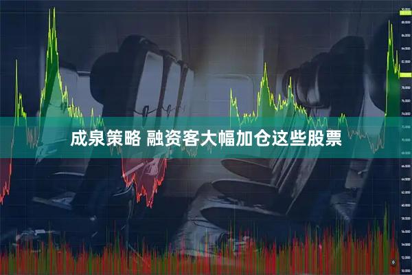 成泉策略 融资客大幅加仓这些股票